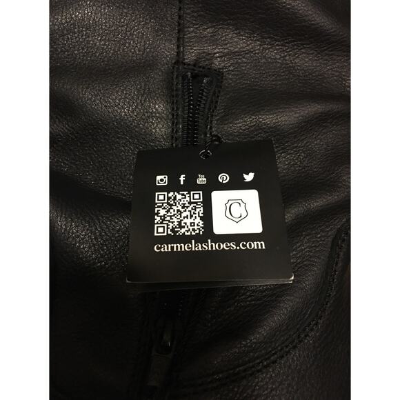 knee Hi Black Leather Winter Boots Fur Lining EU Sz 37-Carmela (Made in Spain) - Picture 9 of 12